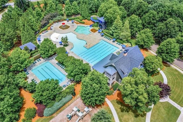 306 Mountain Laurel Walk, Canton, GA 30114 - aerial view of a pool area