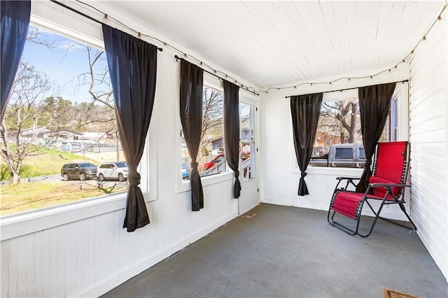 view of sunroom