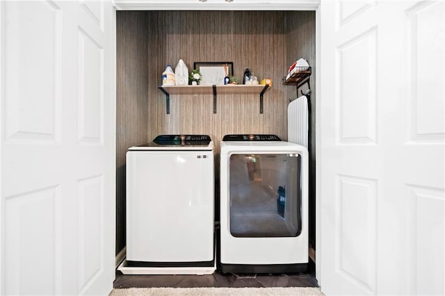 laundry room with washer and dryer