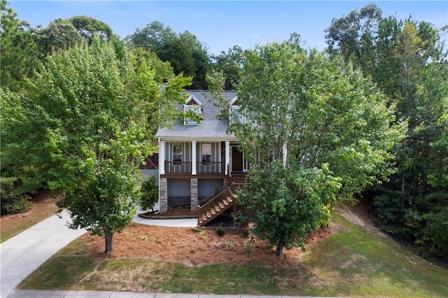 view of front of home with a porch