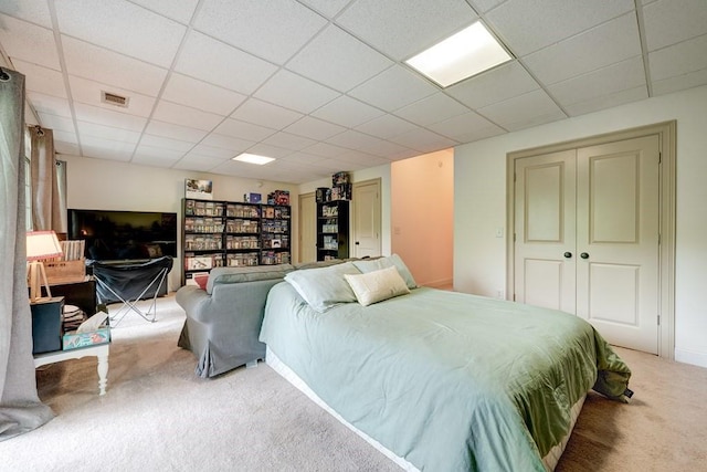 43 Morley Dr, Ellijay, GA 30540 - bedroom with carpet flooring, a paneled ceiling, and a closet