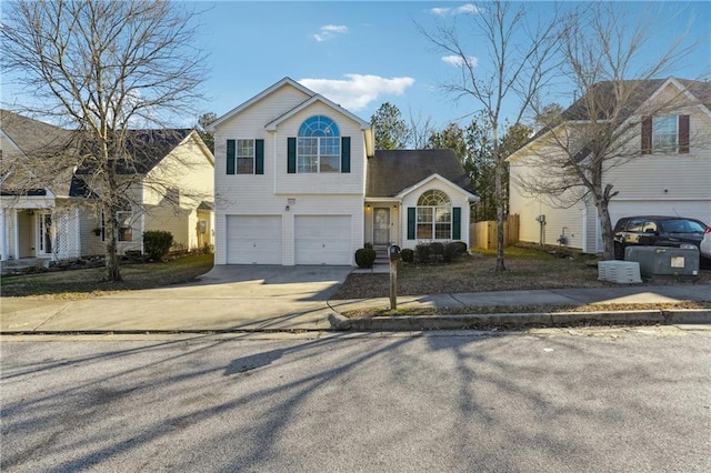 view of front of home with a garage