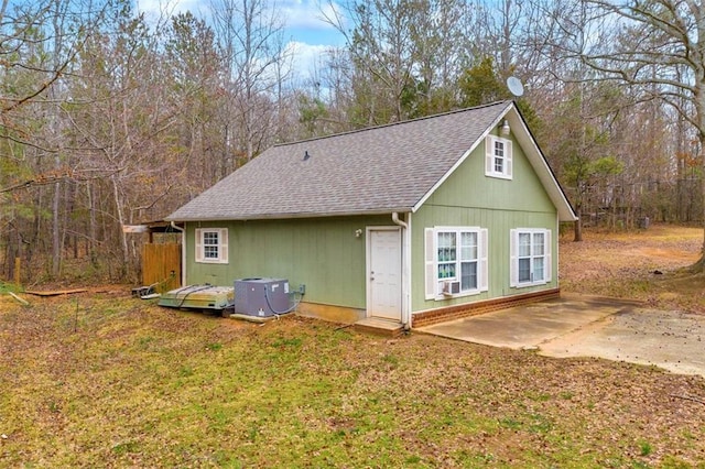 back of house with a patio area