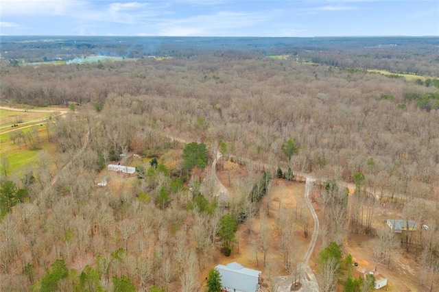 birds eye view of property featuring a rural view