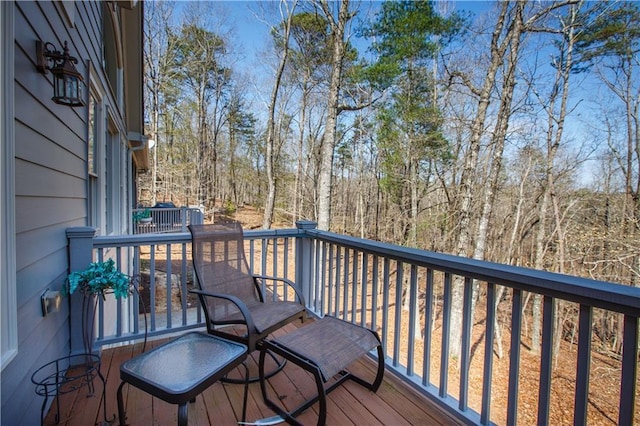 view of wooden deck