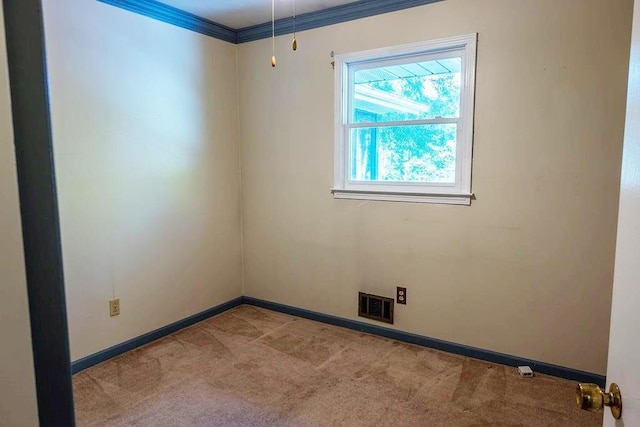 4370 Tradition Ter, Austell, GA 30106 - spare room featuring light carpet, baseboards, and ornamental molding
