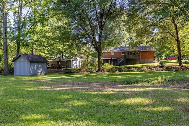 4370 Tradition Ter, Austell, GA 30106 - view of grassy yard featuring stairs and a wooden deck