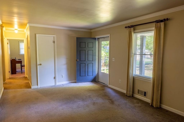 4370 Tradition Ter, Austell, GA 30106 - carpeted entryway featuring crown molding and baseboards