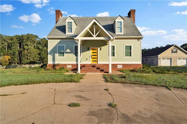 view of front of home with covered porch