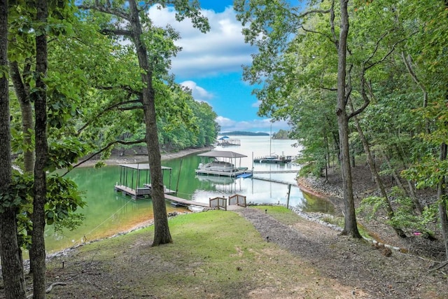 6144 Scott Dr, Flowery Branch, GA 30542 - dock area featuring a water view