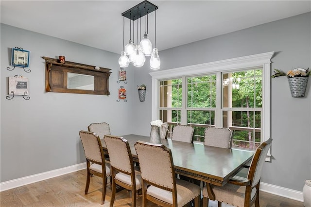 7269 Tyree Rd, Winston, GA 30187 - dining area featuring wood finished floors and a chandelier
