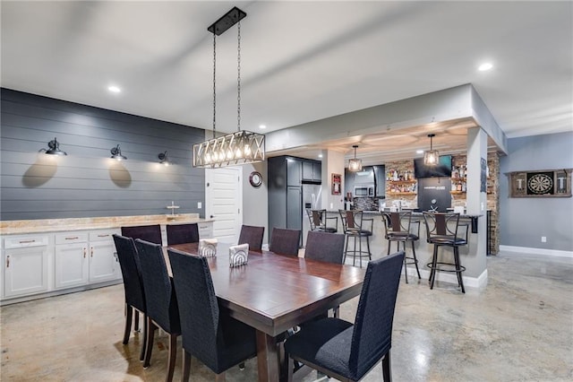 7269 Tyree Rd, Winston, GA 30187 - dining area featuring concrete flooring and recessed lighting