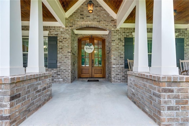 7269 Tyree Rd, Winston, GA 30187 - doorway to property with brick siding and a porch