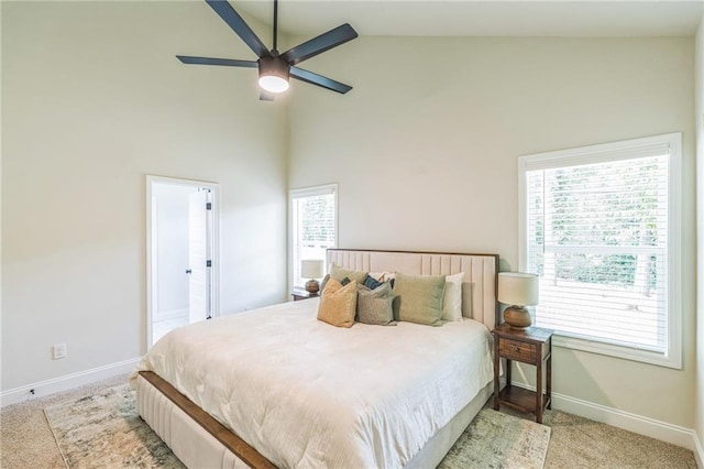 623 Hamilton E Holmes Dr NW, Atlanta, GA 30318 - bedroom with high vaulted ceiling and carpet flooring