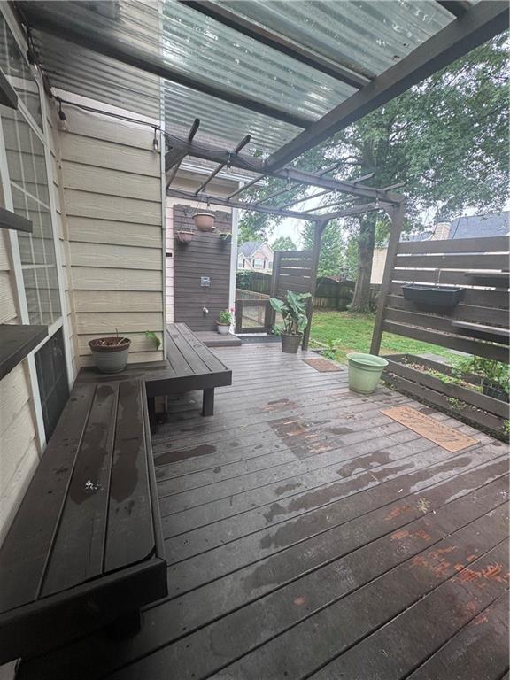 458 Vinings Vintage Cir, Mableton, GA 30126 - deck featuring a fenced backyard
