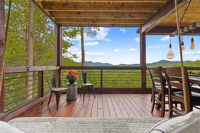 view of wooden terrace