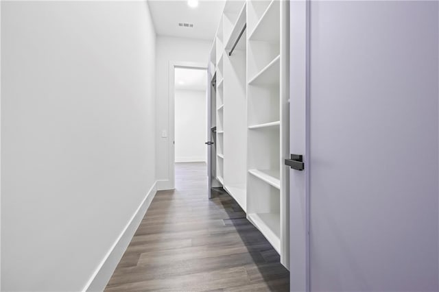 4238 Hamilton Mill Rd, Buford, GA 30519 - hall with dark wood-type flooring and baseboards