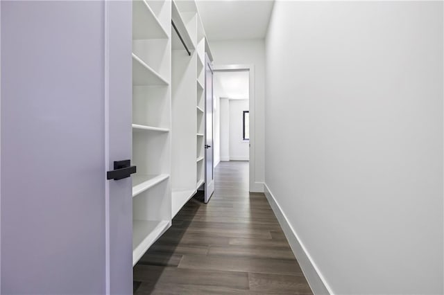 4238 Hamilton Mill Rd, Buford, GA 30519 - corridor with dark wood finished floors and baseboards