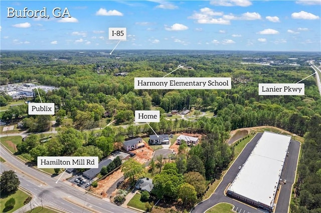 4238 Hamilton Mill Rd, Buford, GA 30519 - drone / aerial view of a heavily wooded area
