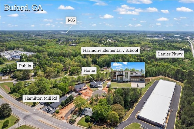 4238 Hamilton Mill Rd, Buford, GA 30519 - drone / aerial view of a heavily wooded area