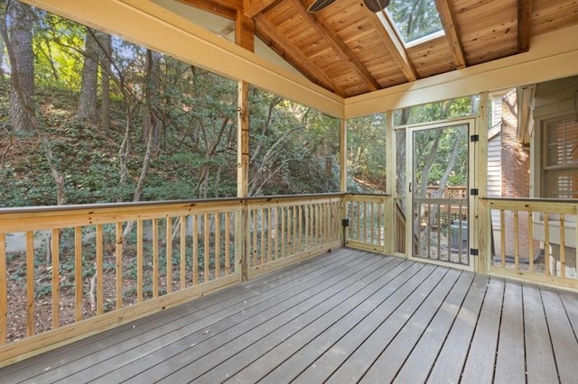 view of wooden terrace