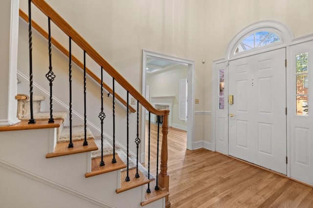 entryway featuring light hardwood / wood-style flooring