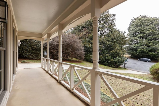 view of patio with covered porch