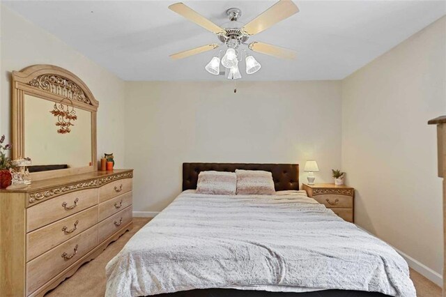 2203 Arbor Hill Rd, Canton, GA 30115 - bedroom with light colored carpet, baseboards, and a ceiling fan
