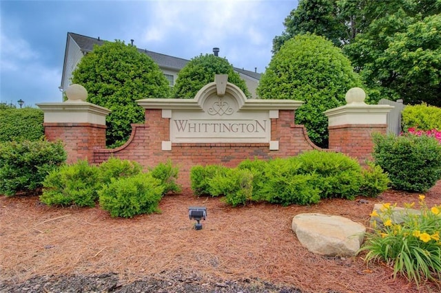 view of community sign