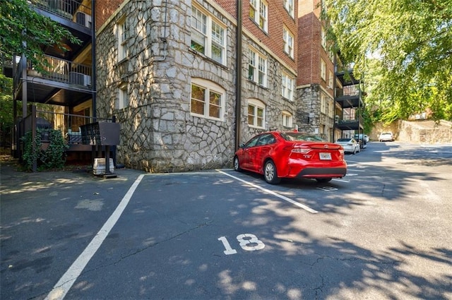 view of uncovered parking lot