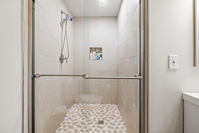 bathroom with an enclosed shower