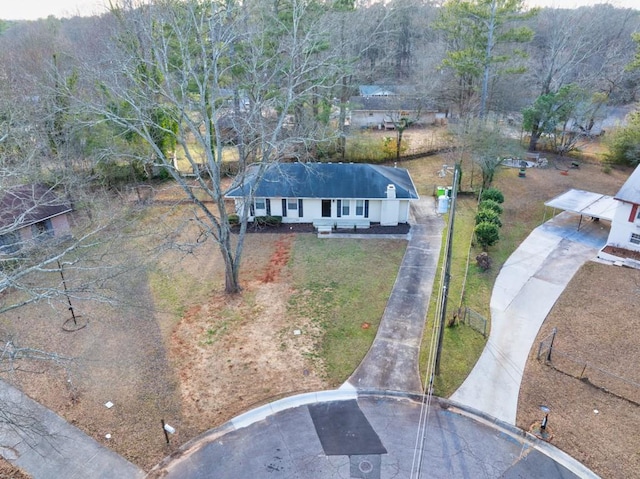 birds eye view of property