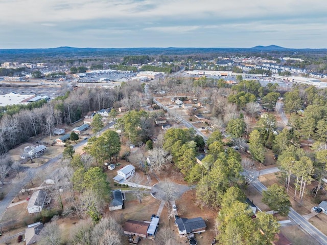 bird's eye view featuring a mountain view