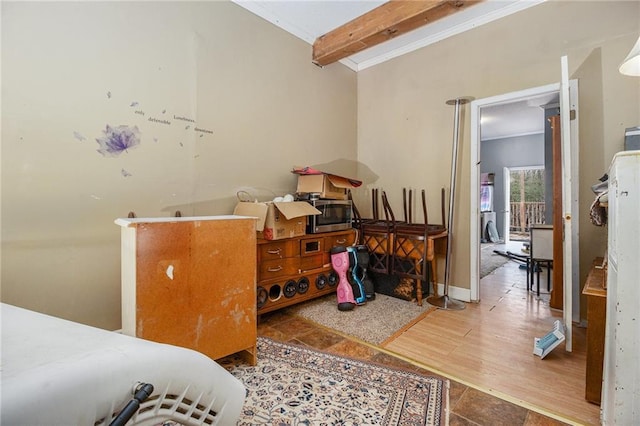 1275 Poole Bridge Rd, Hiram, GA 30141 - bedroom with ornamental molding and beamed ceiling