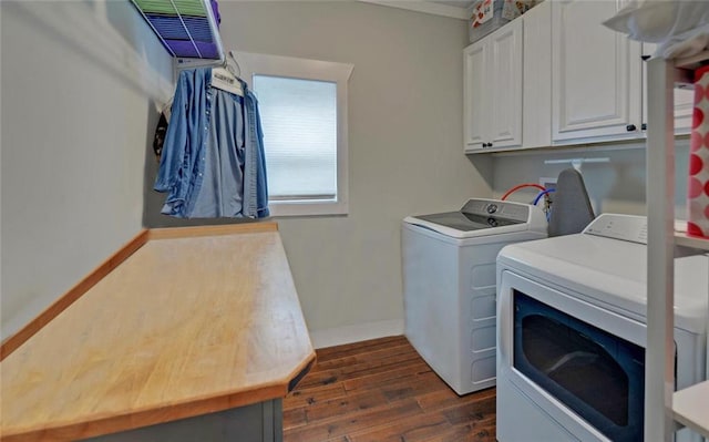 1330 Mccannon Morris Rd, Hull, GA 30646 - washroom with cabinet space, independent washer and dryer, and dark wood-style floors