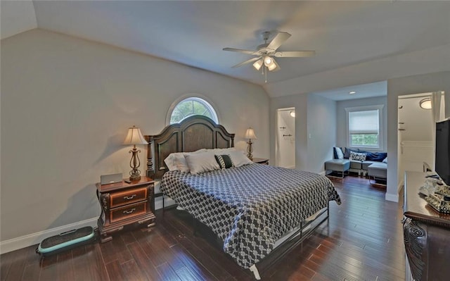 1330 Mccannon Morris Rd, Hull, GA 30646 - bedroom featuring wood finished floors, a ceiling fan, and lofted ceiling