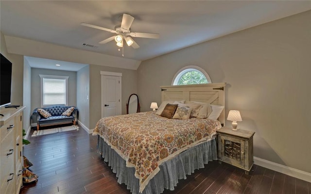1330 Mccannon Morris Rd, Hull, GA 30646 - bedroom with dark wood-style flooring and a ceiling fan