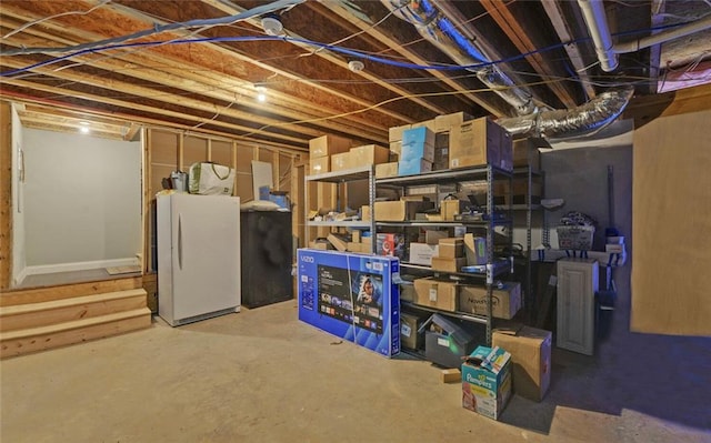 1330 Mccannon Morris Rd, Hull, GA 30646 - unfinished basement featuring freestanding refrigerator