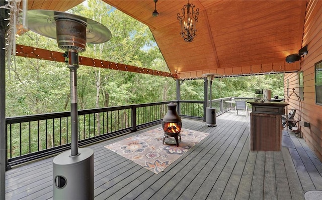 1330 Mccannon Morris Rd, Hull, GA 30646 - wooden terrace featuring a fire pit