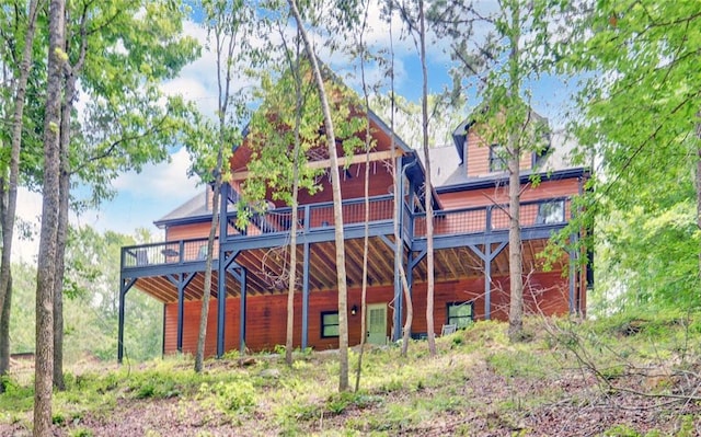 1330 Mccannon Morris Rd, Hull, GA 30646 - rear view of house featuring a wooden deck