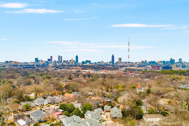 212 Haralson Ave NE, Atlanta, GA 30307 - aerial view of property and surrounding area with a view of skyline