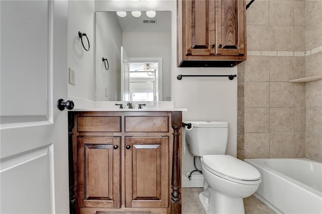 1054 Morgan Garner Dr SW, Lilburn, GA 30047 - full bath featuring toilet, vanity, tile patterned floors, and shower / bath combination