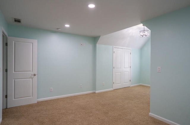 5746 Nix Bridge Rd, Gainesville, GA 30506 - unfurnished room featuring light colored carpet, recessed lighting, and baseboards