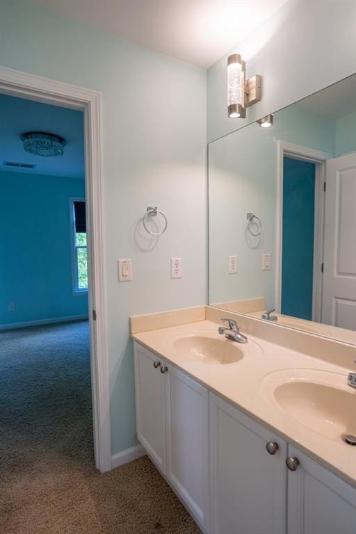 5746 Nix Bridge Rd, Gainesville, GA 30506 - full bathroom with double vanity and baseboards