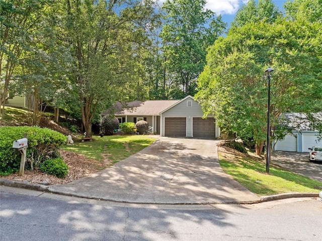 10650 Colony Glen Dr, Johns Creek, GA 30022 - view of front of house featuring a garage, concrete driveway, and a front yard