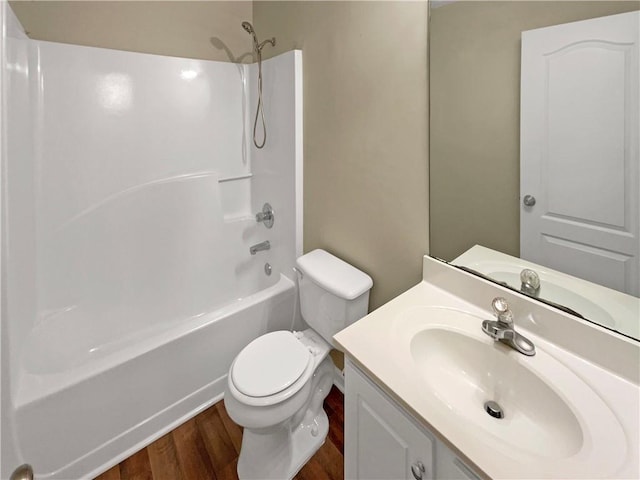 20 Pine Canyon Dr SW Unit 24, Atlanta, GA 30331 - full bath with toilet, wood finished floors, vanity, and bathing tub / shower combination