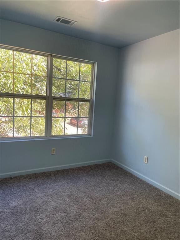 view of carpeted spare room