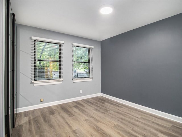 empty room featuring light hardwood / wood-style flooring