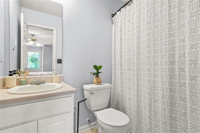 5989 Turfway Park Ct, Sugar Hill, GA 30518 - bathroom with toilet, vanity, and a shower with curtain