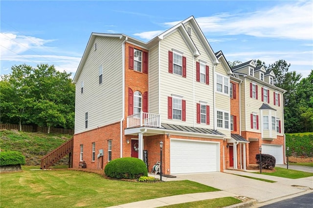 5989 Turfway Park Ct, Sugar Hill, GA 30518 - view of property featuring brick siding, an attached garage, and driveway